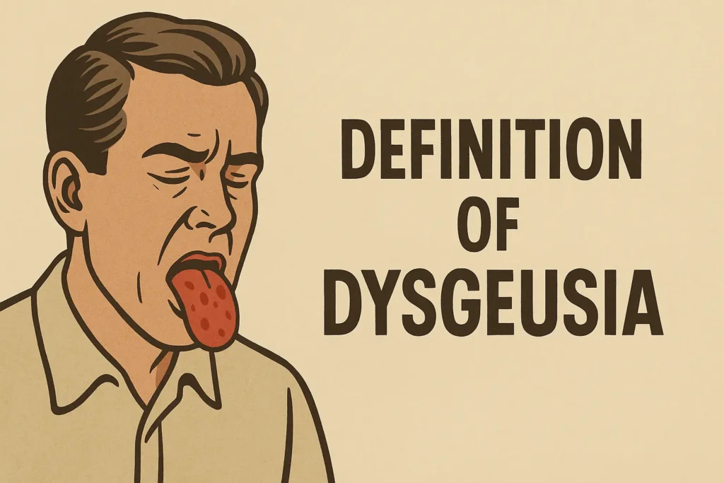 Definition of dysgeusia